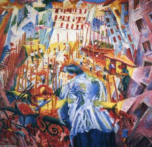 Die Straße Tritt In Das Haus Ein — Umberto Boccioni
