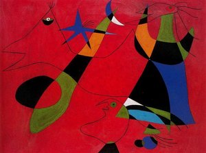 Figuren Auf Rotem Grund — Joan Miró