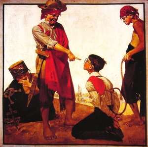 Cousin Reginald Plays Pirate — Norman Rockwell