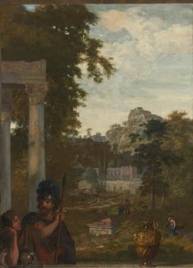 Italian Landscape With Two Roman Soldiers, Gerard De Lairesse, C. 1687 — Gérard De Lairesse