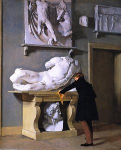 View Of The Plaster Cast Collection At Charlottenborg Palace — Christen Købke