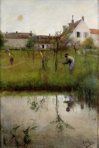 The Old Man And The New Trees — Carl Larsson