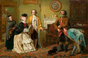 Mr Honeywood Introduces The Bailiffs To Miss Richland As His Friends (also Known As Rom Oliver Goldsmith's 'the Good Natured Man', Act Iii, Scene 1) — William Powell Frith