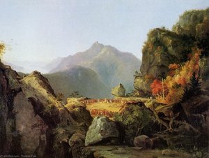 Scena Di Paesaggio Da 'l'ultimo Dei Mohicani' — Thomas Cole