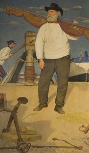 Fisherman Carrying A Sail — Joseph Edward Southall