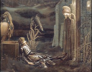 Der Traum Von Launcelot An Der Kapelle Des Heiligen Grals — Edward Coley Burne-jones