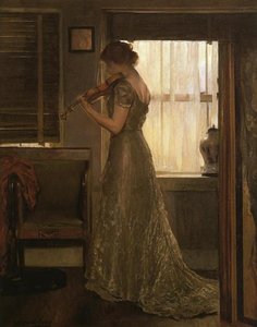 The Violinist (aka The Violin. Girl With A Violin Iii) — Joseph Rodefer Decamp