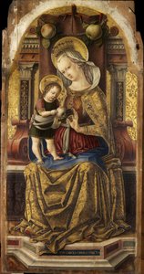 Madonna And Child Enthroned — Carlo Crivelli