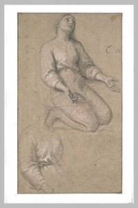Femme À Genoux — Charles Le Brun