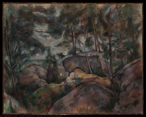 Rocks At Fontainebleau — Paul Cézanne