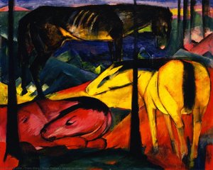Three Horses I (larger Version) — Franz Marc