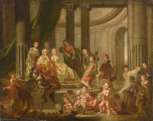 The Muses Paying Homage To Frederick, Prince Of Wales And Princess Augusta (the Artists Presenting A Plan For An Academy To Frederick, Prince Of Wales And Princess Augusta) — Francis Hayman