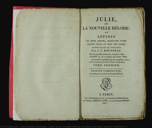 Julie, Ou La Nouvelle Héloïse; Ou Lettres De Deux Amants, Habitants D — Jean-jacques Rousseau