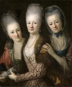 Portrait Of The Three Daughters Of Julius Johann Von Vieth Und Gossenau — Anton Graff