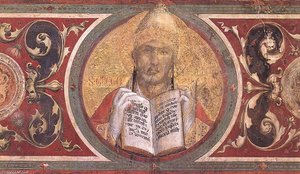 Maestà (detail Der Medaillen) — Simone Martini