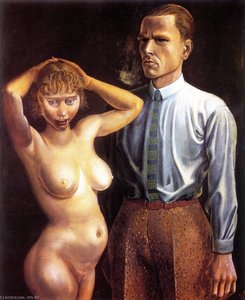 Self-portrait With Nude Model — Otto Dix
