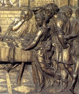 Herod's Banquet (detail) — Donatello
