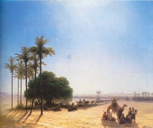 Caravana En El Oasis, Egipto — Iván Aivazovski