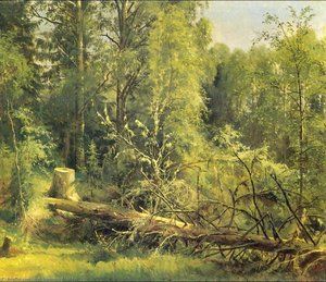The Cut Down Tree — Ivan Ivanovich Shishkin