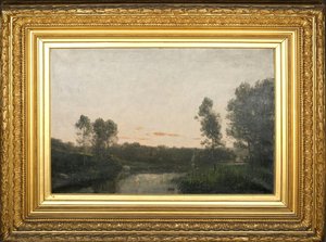 River At Dusk. The Loue. — Auguste Emmanuel Pointelin