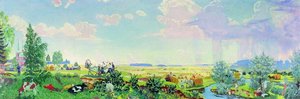 Summer (a Trip To The Terem) — Boris Mikhailovich Kustodiev