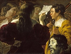 David Praised By The Israelite Women — Hendrick Terbrugghen