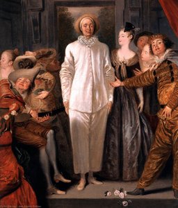 Italian Comedians (detail) — Jean-antoine Watteau