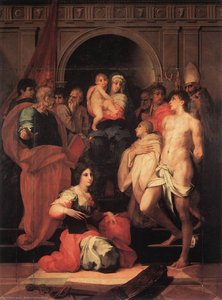 Madonna Enthroned And Ten Saints — Rosso Fiorentino
