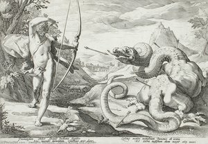 Apollo Killing The Python — Hendrik Goltzius