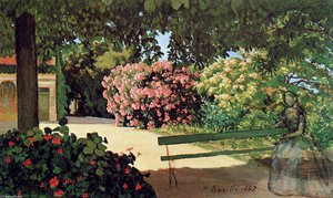 The Terrace At Méric (oleander) — Frédéric Bazille