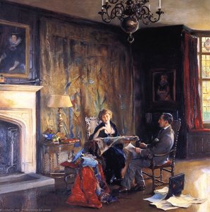 'the Last Days At Chequers' Lord And Lady Lee Of Farenam In The Hawtrey Room — De László Philip Alexius