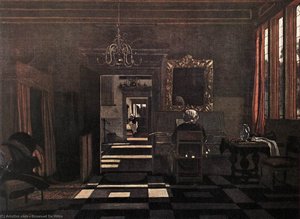 Interior With A Woman At The Virginals — Emanuel De Witte