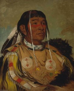 Sha Có Pay, Il Sei, Capo Degli Ojibwa Delle Pianure — George Catlin