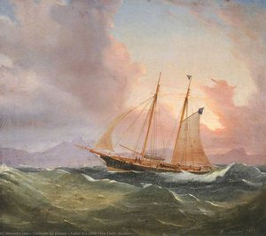 Cutter In A Swell (the Yacht 'diadem') — Tommaso De Simone