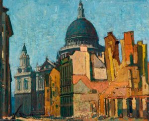 St Paul's And Cannon Street, May — Norman Hepple