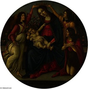 Die Verkündigung Marias Und Jesu Mit Zwei Engeln — Sandro Botticelli