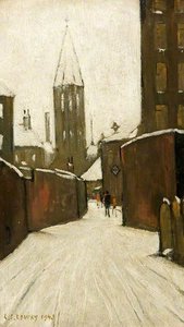 Winter In Pendlebury, Manchester (recto) — Laurence Stephen Lowry