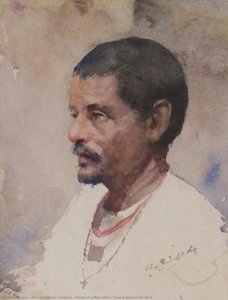 Studio Di Un Uomo Con Il Rosario Intorno Al Collo — António Xavier Trindade