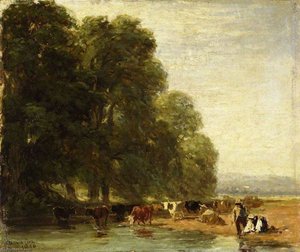 Landscape With Cattle By A Pool — David Cox Il Vecchio