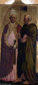 A Pope (saint Gregory) And Saint Matthias — Masolino Da Panicale