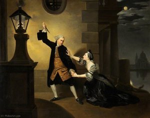 Garrick As Jaffier And Cibber As Belvidera In 'venice Preserv'd' By Thomas Otway, Drury Lane, 1762–1763 — Johann Zoffany