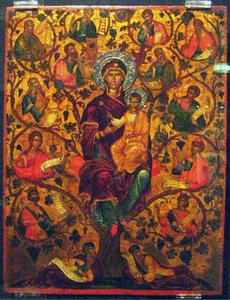Praises Of The Theotokos. Virgin With Tree Of Jesse — Icônes Orthodoxes