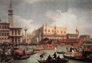 The Bucintore Returning To The Molo On Ascension Day — Canaletto