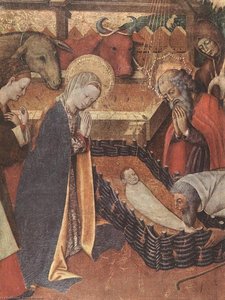 The Nativity (detail) — Bernat Martorell