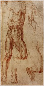 Group of Three Male Nudes (recto)