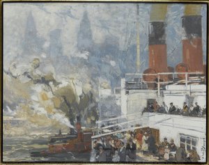 L’arrivée Du La Fayette À New York (the La Fayette Arrives In New York), 1921 — Eugène Louis Gillot