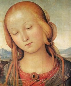 Madonna Con El Niño Y El Pequeño San Juan (detalle) — Pietro Perugino