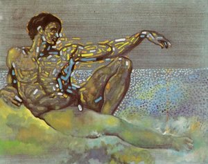 Figura Inšpirovaná Adamom Z Viedeňskej Divadelnej Záveže — Salvador Dalí