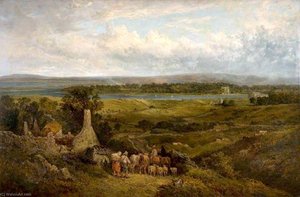 Menlough Castle, Galway, Ireland — David Cox The Elder