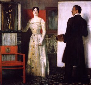 Franz And Mary Stock In The Studio — Franz Ritter Von Stuck